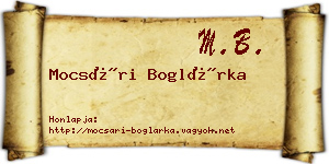 Mocsári Boglárka névjegykártya