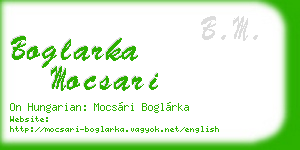 boglarka mocsari business card
