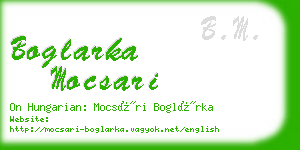 boglarka mocsari business card